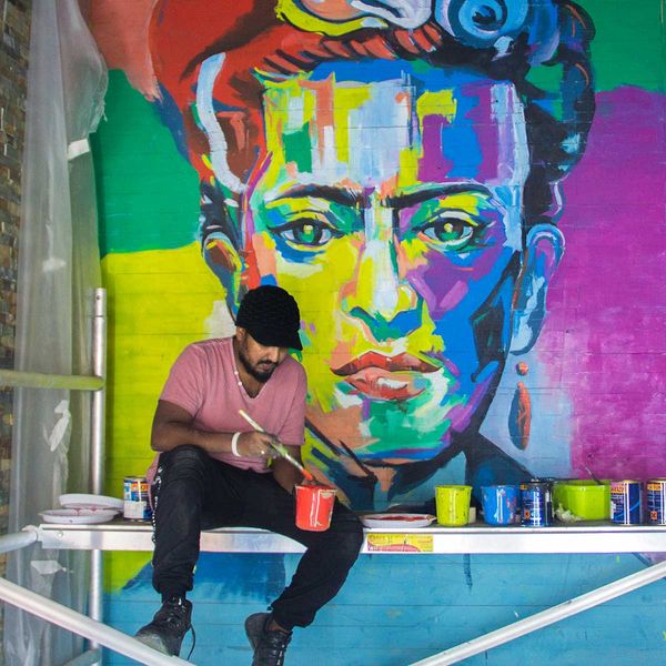 Frida Kahlo Painting @ Le meridien