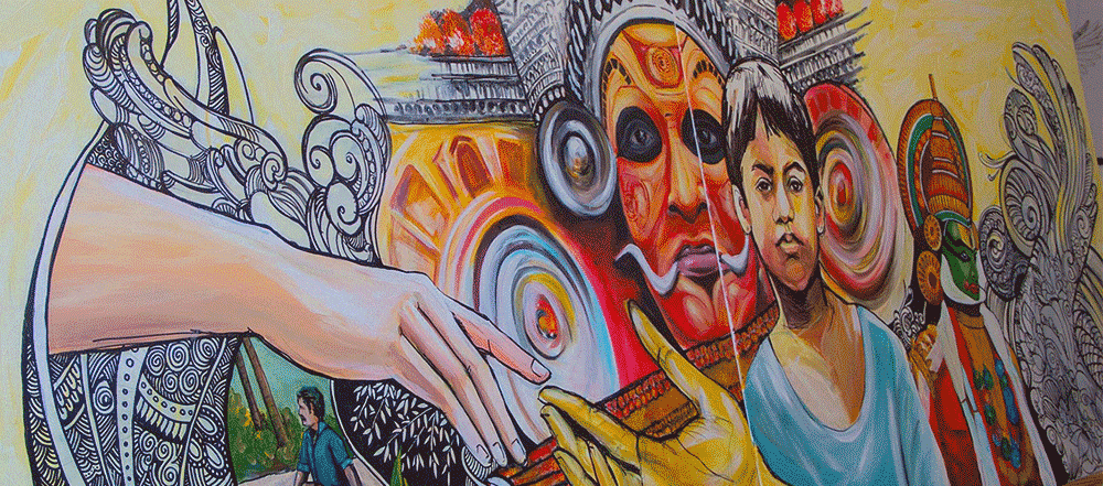 Support Kerala live painting campaign