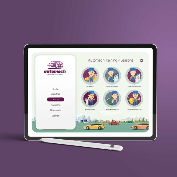 Automech - Mechanical Training App UI
