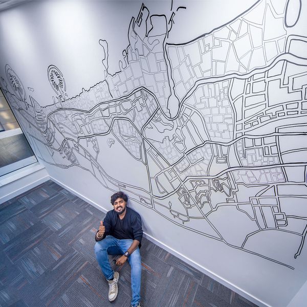 Dubai Doodle Map at Downtown Dubai