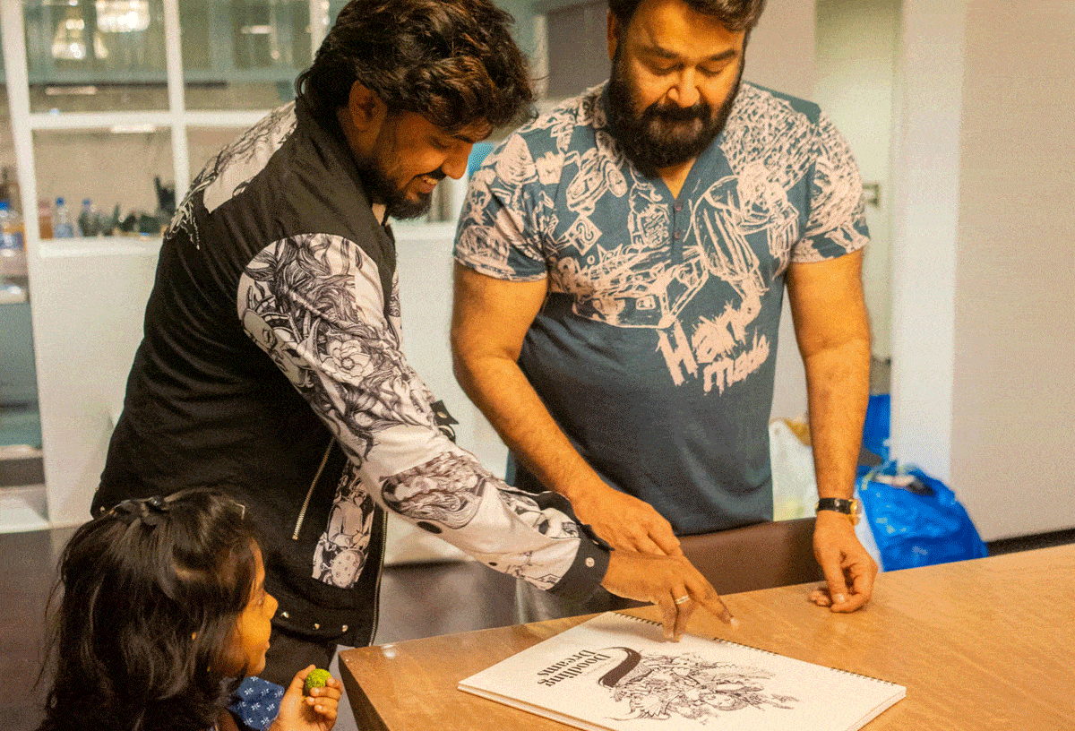 Sijin Gopinathan's Last Painting of the Illusion art series has been received by The Complete Actor Mohanlal