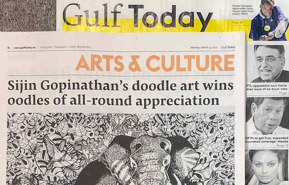 Sijin Gopinathan’s doodle art wins oodles of all-round appreciation - Gulf Today News