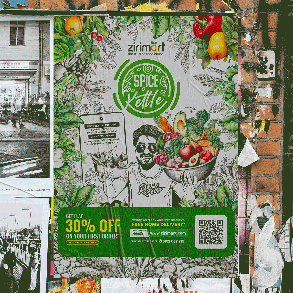 Spice kettle, Zirimart is collaborating with Doodle Artist Sijin Gopinathan
