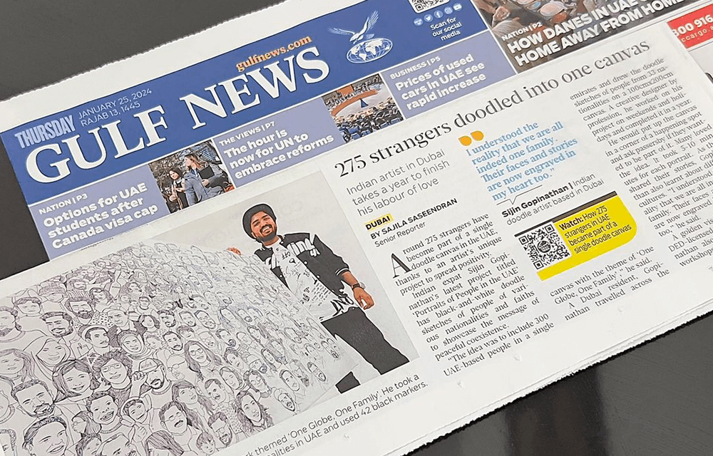 275 strangers doodled into one canvas - Gulf News