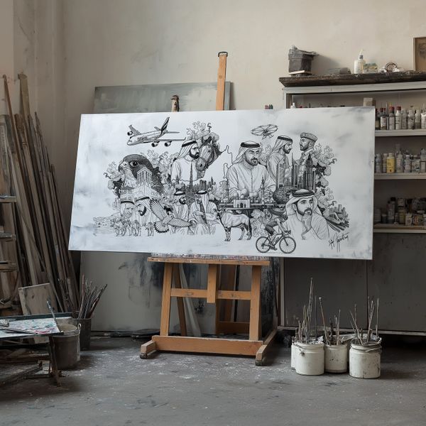 UAE Tribute Artwork — A Celebration of Heritage, Vision & Leadership